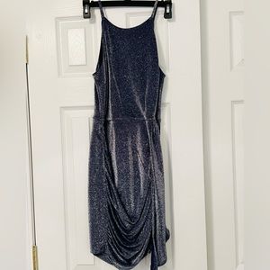 Navy Blue Sparkly Cocktail Dress